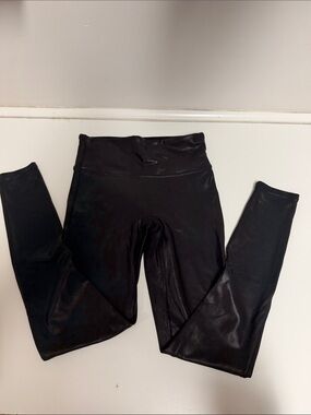 SPANX Black High-Waist Shaping Leggings with Red Tag